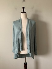 NEW Jenni by Jennifer Moore Sz M Super Soft Lounge Duster Open Front Dusty Mint