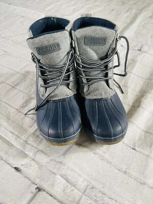 Sperry Kids Duck Boots Size 5M Navy And Gray