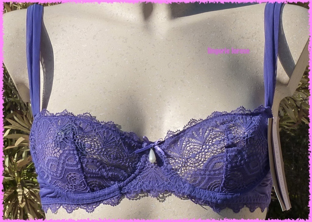 Soutien-Gorge Simone Perèle Muse Plongeant - Taille 85C (EU 70C / UK 32C) - Corail - Neuf Avec Étiquettes