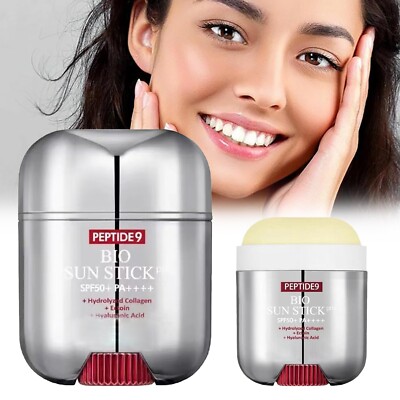 Bio Sun Stick by Peptide 9  (SPF50+ PA+++) 19g,Portable UV Protection Sunscreen