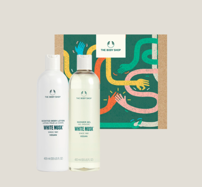 The Body Shop White Musk Set of 2 Shower Gel (400ml) + Body Lotion 