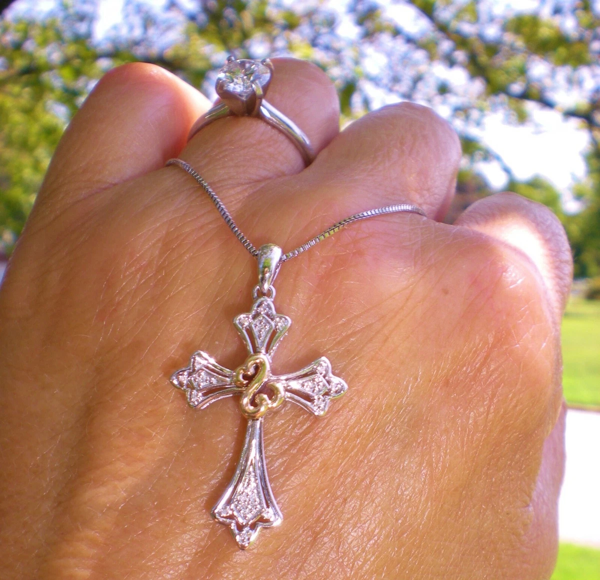 Discover 146+ heart and cross necklace kay jewelers best