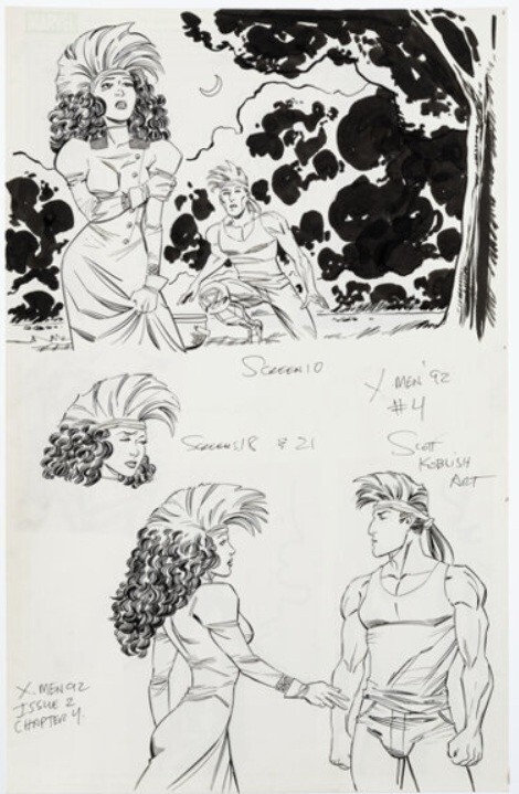 Koblish X-MEN 92 INFINITE 2 pg 18 SEXY ROGUE and her love GAMBIT