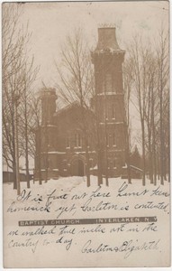 Interlaken-NY-Baptist-Church-1906-Vintage-RPPC-Real-Photo-Postcard-Seneca-County