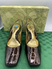 8M STUNNING FAUX CROCODILE LEATHER BRONZE J.RENEE 4" STILETTO HEEL