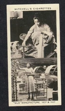 Vintage 1937 Science & Technology Card SILK MANUFACTURE