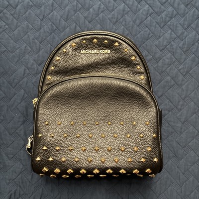 Michael Kors Abbey Black Leather Studded Backpack-EUC NWT