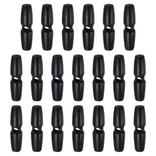 20pcs Wooden Toggle Buttons 55mm Single Hole Olive Sewing Button, Black