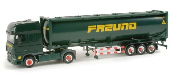 Camion miniature DAF XF 105 SSC résistant pour collectionneur de répliques Freund Herpa