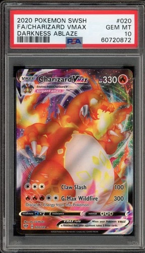 Pokemon Charizard VMAX Darkness Ablaze Full Art #020 PSA 10 Gem Mint