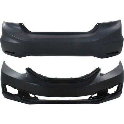 Set of 2 Bumper Covers Fascias Front & Rear HO1100278 04715TR3A80ZZ Pair Sedan