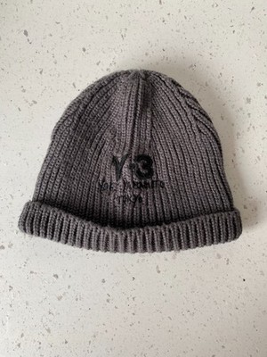 Adidas Yohji Yamamoto Y-3 Beanie 100% Wolle Grau Einheitsgröße