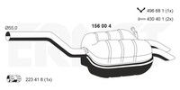 Ernst EndschalldäMpfer NachschalldäMpfer 156004 FüR Vw Golf Jetta 1K5 1K2 5 3