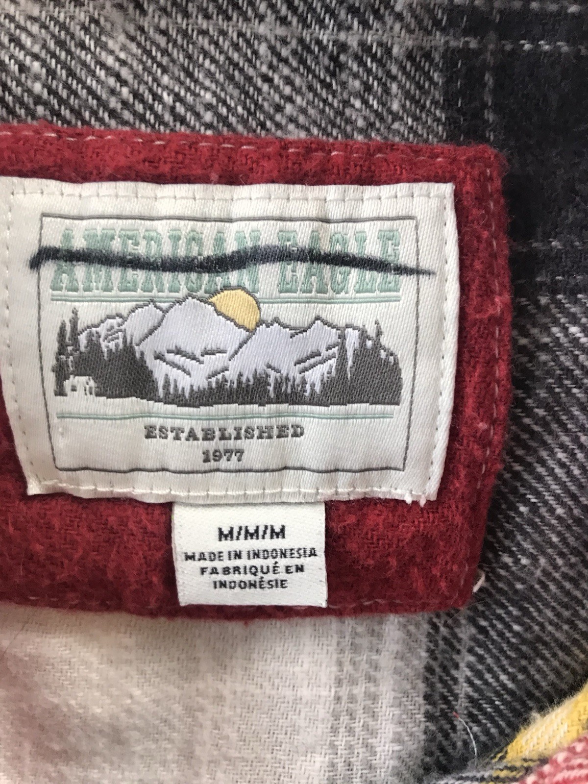 American Eagle AE Patchwork Plaid Cozy Cabin Crop… - image 10