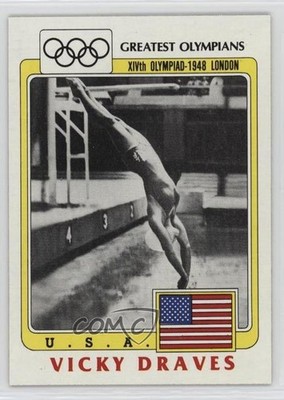 1983 History's Greatest Olympians 7-Eleven Rings Vicky Draves #79 1ar2