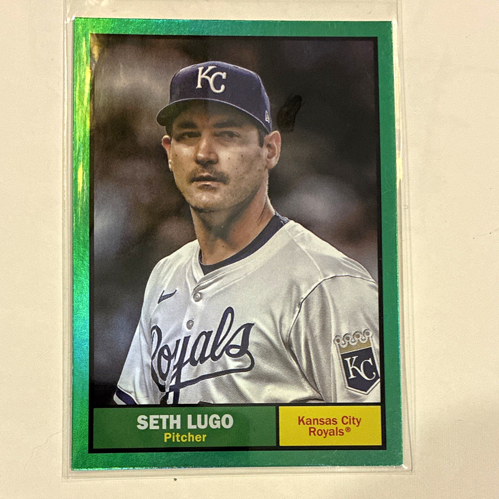 Topps 2024 Archives 1961 Topps Seth Lugo #6 Green Foilboard /99 Royals