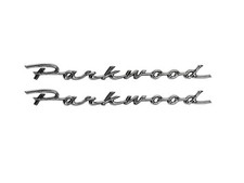 1959 Chevy Parkwood Wagon Front Fender Script Pair 1959 Chevy Parkwood Wagon Front Fender Script Pair