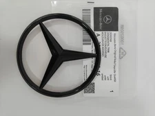 GLOSS BLACK Star Emblem Rear Trunk Lid Logo Badge X253 SUV Mercedes AMG GLC300