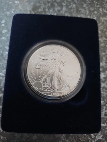 2008-W  Silver Coin American Eagle Box & COA BU Uncirculated