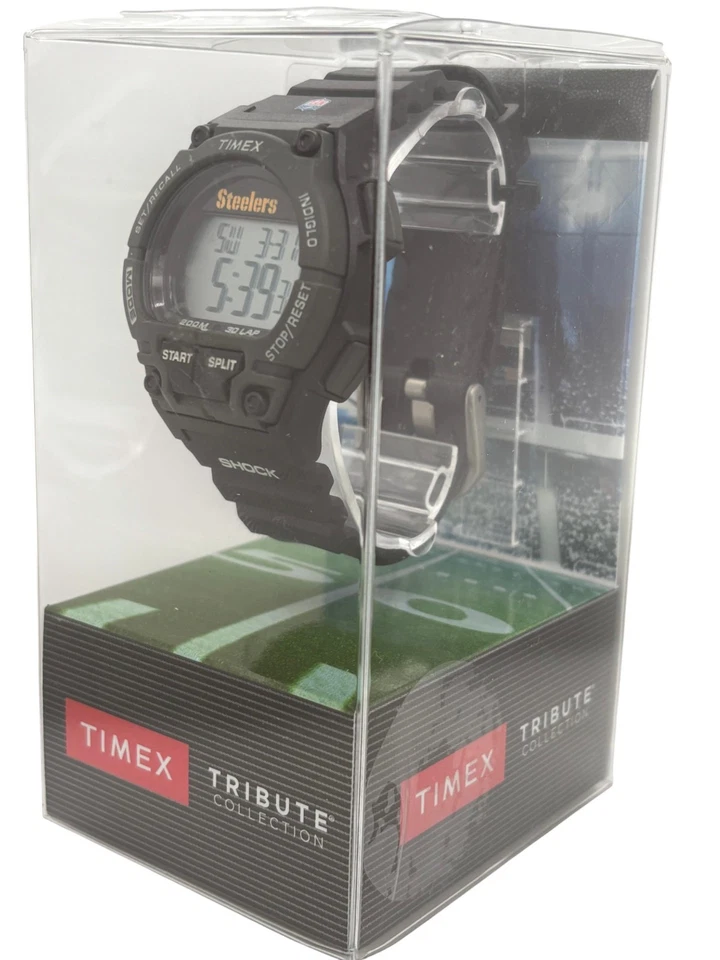 Timex Men's NFL Takeover Pittsburgh Steelers Digital Watch Chronograph Indiglo - image 3 of 4