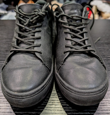 Thursday Everyday Shoes Men Size 12 Triple Black Leather Low Lace Up