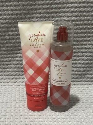 Bath & Body Works GINGHAM LOVE Set Of 2 Fine Fragrance Mist & Body Cream