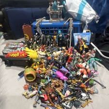 Fortnite Peely Mixed Lot Action Figures 10 w/ Accessories Weapons Parts and bus