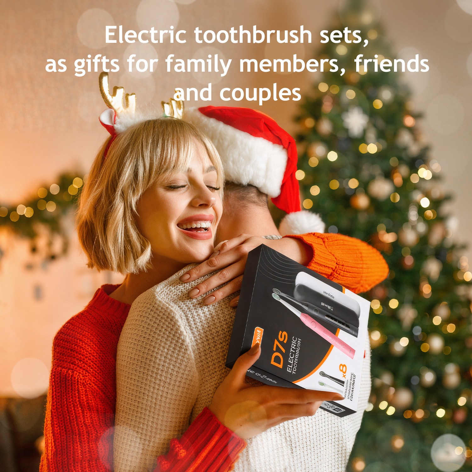 Fairywill 2 Pack Electric Toothbrush for Adults USB Rechargeable w/ Travel Case