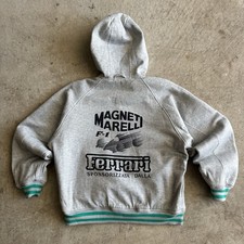 Vintage 90s Ferrari Magnetti Marelli Grey Green Reversible Jacket Size L Rare