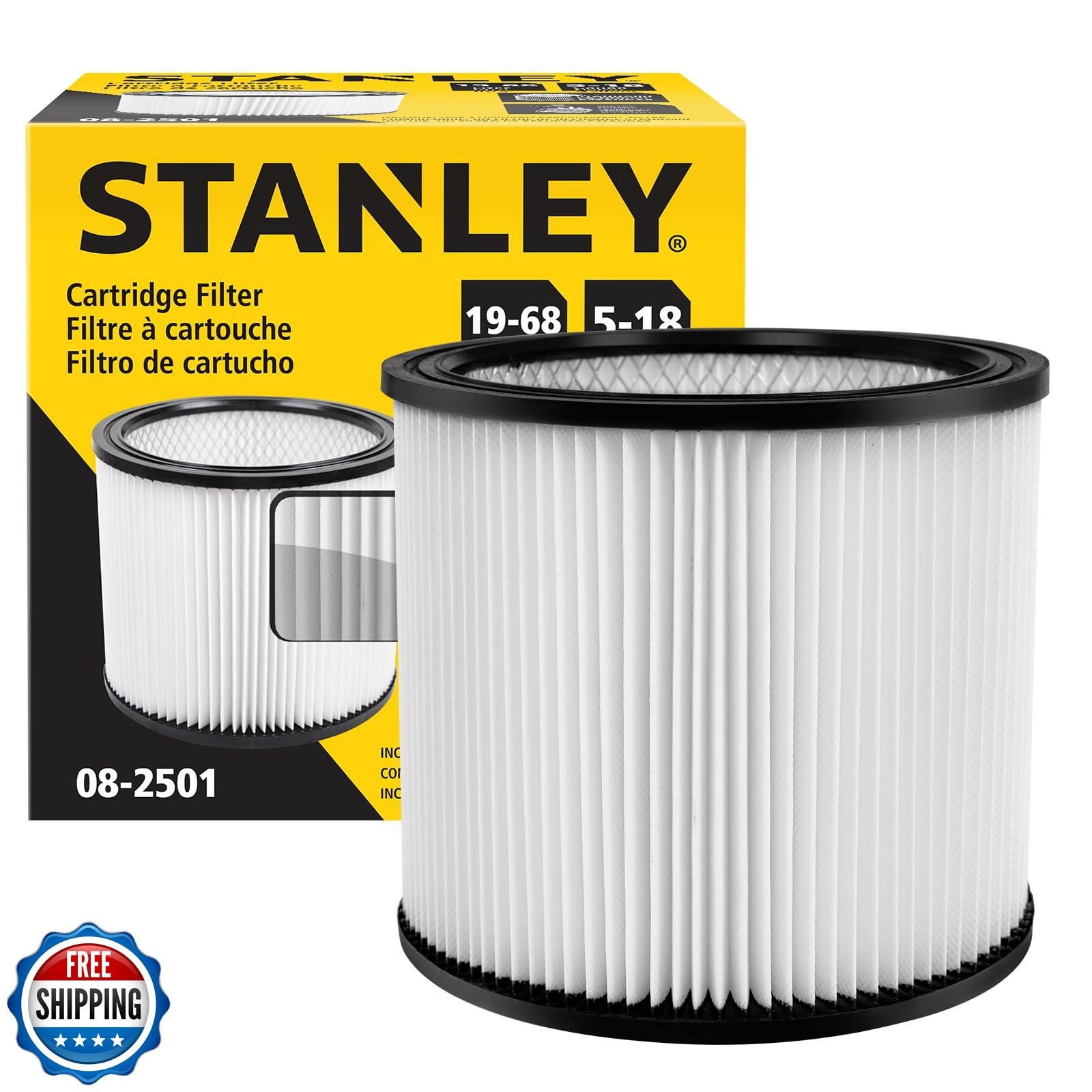 Stanley 08-2501 High Efficiency Shop Vac Filters, Replacemen