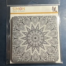 NEW! Simon Says Stamp-CENTER CUT BURST Rubber Background Stamp 5.75" X 5.75"