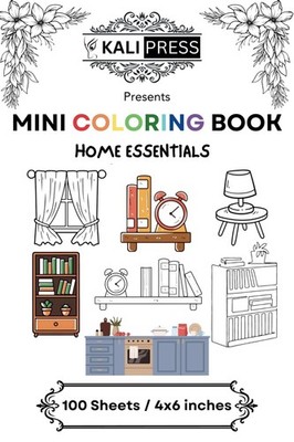 Home Essentials 4x6 Mini Coloring Book Hand Drawn For Kids Adults 100 Pages: Bol