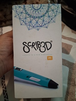 SCRIB3D P1 3D Printing Pen Includes 3D Pen, 3 Starter Colors, Adapter - Open Box