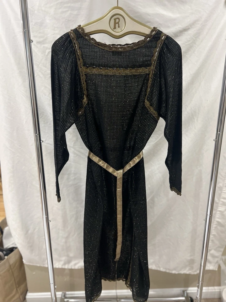 Vestido de noche vintage Geoffrey Beene-Saks Fifth Avenue metálico/dorado/negro Foto 4 de 4