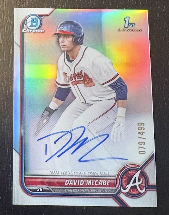 2022 Bowman Chrome Draft David McCabe #CDA-DM Refractor Auto /499