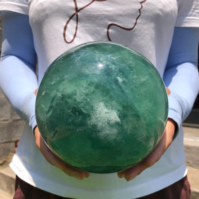 11.6LBNatural green fluorite Quartz sphere Crystal ball Mineral specimen Healing