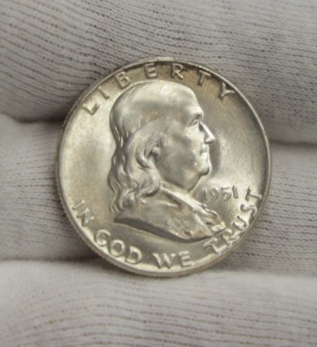 1951 US Franklin Half 50c Nice Unc