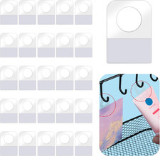 200 Pcs Hang Tabs Self Adhesive, Sticky Hang Tags, Clear Plastic Hanging Tabs, G
