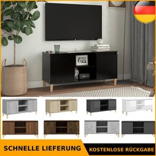 vidaXL TV-Schrank mit Massivholz-Beinen Grau Sonoma 103,5x35x50 cm