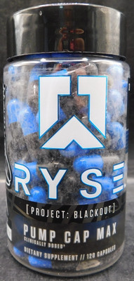 Ryse Pump Cap Max Pre-Workout Supplement 120 Caps Exp: 1/27+ New & Sealed