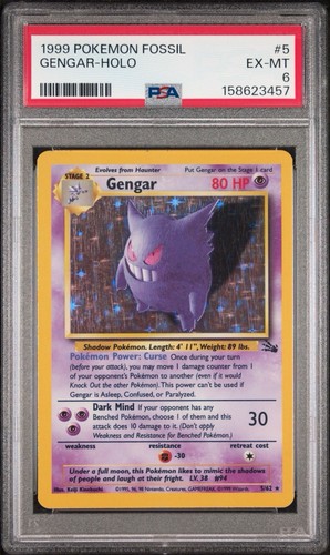 Gengar (Unlimited) graded PSA 6 for sale on eBay