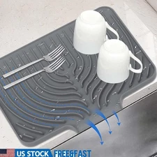 Silicone Drying Mat Sink Organizer Non-Slip Quick-Dry Kitchen Accessory New