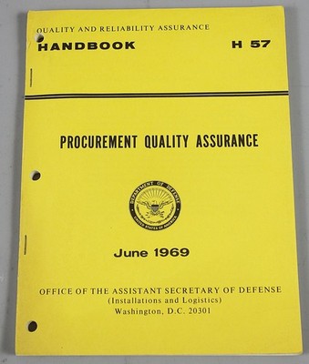 Department of Defense H 57 Procurement Quality Assurance Handbook June 1969