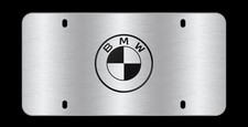 Bmw Marque Stainless Steel Plates Roundel Brushed Roundel Brushed