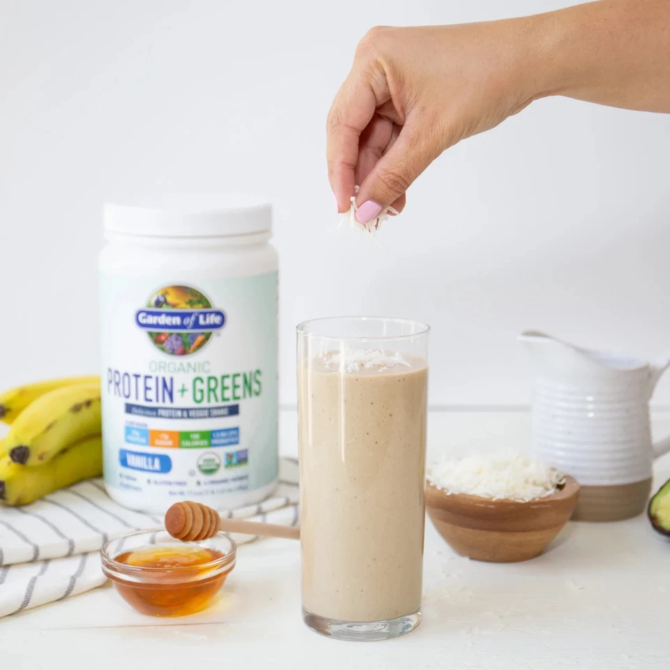 2 pack Garden of Life Organic Plant Based Greens Probiotic 20g Protein Powder - Image 3 of 4