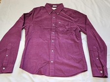 Abercrombie  Fitch Shirt Mens Large Purple Button Down Long Sleeve Muscle Fit
