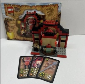 LEGO Adventurers: Orient Expedition Passage of Jun-Chi 7413 w/ Minifigs & Cards