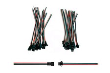 30 Sets SM JST 3 PIN Wire Connector Cable for 30 Pairs, Red, Green, Black