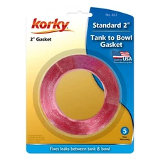 Korky 463BP Red Chlorazone Lasts Longer Universal Tank to Bowl Gasket 2 in.