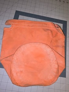 Military Survival Foldable Bucket Collapsible Buckets Multi-Purpose Orange Used